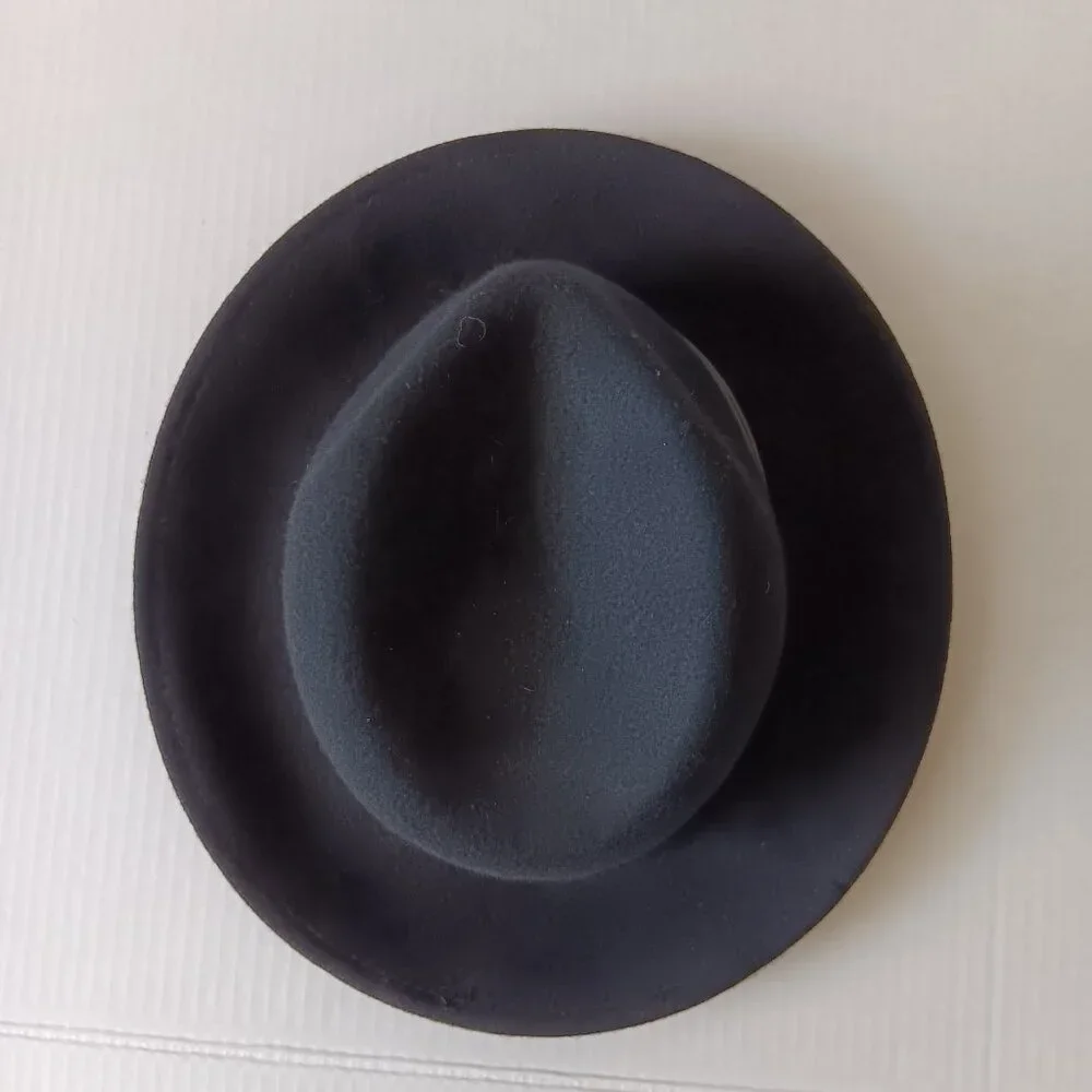 Chico's Women's Black Wool Fedora Hat One Size